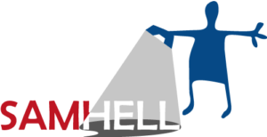 Logotyp för SAMHELL, till startsidan.